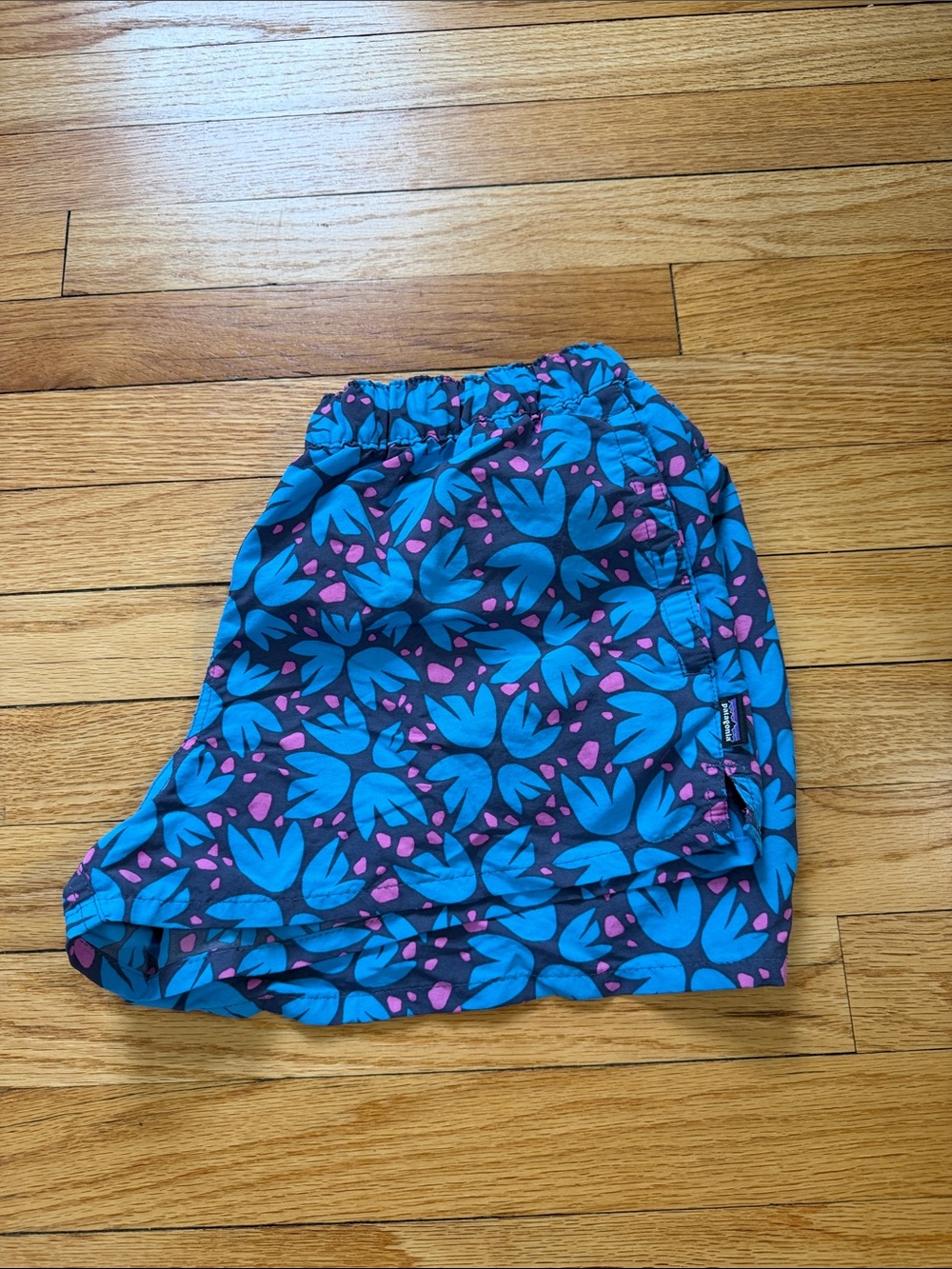 Patagonia Blue Floral Print Women’s Baggie Shorts